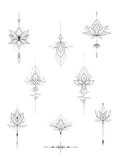 an image of lotus tattoo designs