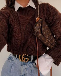 Cool Outfit Ideas, Cool Outfit, Fashion Diy, Professional Outfits, Brown Sweater