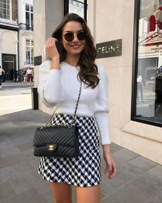 Sophie Knight on Instagram: “Houndstooth addict ❤️” Cute Thanksgiving Outfits, Inspiration Fashion, Causual Outfits, Casual Fall Outfits, Casual Fall, Look Cool, Skirt Outfits