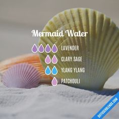 Water Essential Oil Blend, Mermaid Essential Oil Blend, Water Diffuser, Mermaid Water, Essential Oil Perfumes Recipes, Essential Oil Combinations, Essential Oil Diffuser Blends Recipes, Magia Das Ervas, Essential Oils Guide