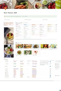 an image of a website page with food items on it