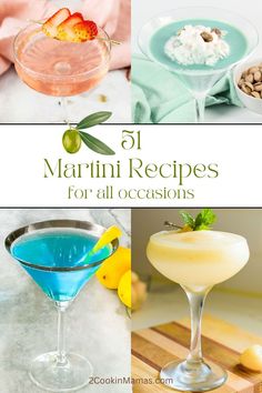 martini recipes for all occasions with text overlay