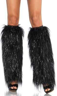 Making Noise Lurex Faux Fur Leg Warmers Hosiery - 2 Colors Available – Indie XO Diy Spider Costume, Fur Boot Covers, Black Leg Warmers, Fur Leg Warmers, Elegant Moments, Leg Avenue, Rave Wear, Fur Boots, Women's Costumes