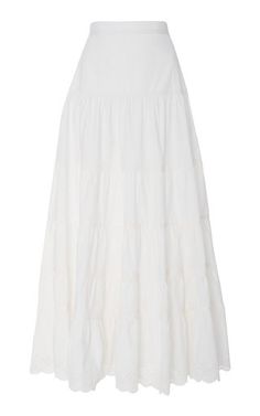 Cotton Maxi Skirts, White Skirt, Casual Style Outfits, Dream Clothes, Looks Vintage, Ulla Johnson, Moda Operandi, Pretty Dresses, Long Skirt