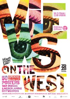 a poster with the words we are on the west and an eyeball in it