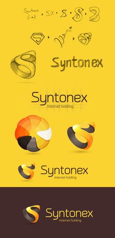 some type of logos that are designed to look like they have different colors and shapes