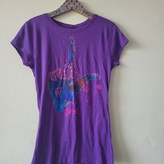 Nwt Century Fox 2010 Glee Tee Shirt Purple Sz-L ( 33" Bust) Casual Purple Shirt With Graphic Print, Casual Purple Screen Print Shirt, Purple Screen Print Short Sleeve Top, Purple Relaxed Fit Screen Print Shirt, Purple Screen Print Shirt With Relaxed Fit, Purple Short Sleeve Top With Screen Print, Purple Cotton Top With Screen Print, Fitted Purple Cotton T-shirt, Purple Cotton Graphic Tee Shirt