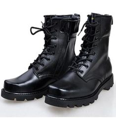 Mens Biker Boots, Black Military Boots, Black Leather Combat Boots, Military Combat Boots, Combat Boots Men, Style Converse, Shop Boots, Military Combat, Black Combat Boots