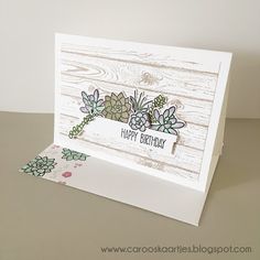 a birthday card with succulents on it