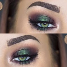 Machiaj Smokey Eyes, Green Smokey Eye, Vert Turquoise, Beautiful Eye Makeup