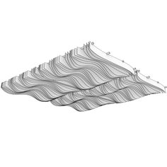 an abstract drawing of wavy lines on a white background