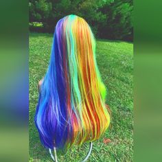 Questions? Leave A Comment Below! Synthetic Lace Front Multi Rainbow Neon Highlights 24 Inches 13 X 4 Frontal Highlights Lace Front Wig, Neon Highlights, Rainbow Highlights, Synthetic Lace Front Wigs, Lace Front Wig, Lace Front Wigs, Wig Hairstyles, Lace Front, Womens Hairstyles