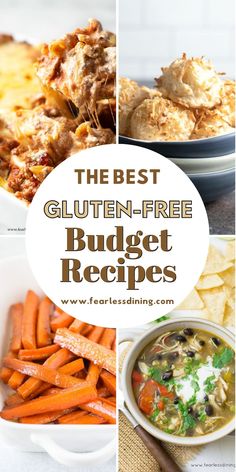 the best gluten - free budget recipes that are easy to make and delicious