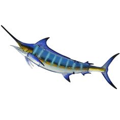 a blue marlin fish is shown on a white background