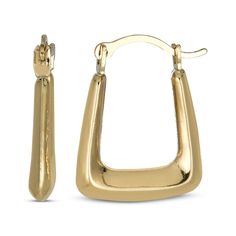 These versatile squared hoop earrings make a statement with everything you wear. Crafted in 14K yellow gold Each hollow puffed hoop measures 15.07 x 11.7mm Earrings secure with snap-lock backs Wedding Day, Drip Drip, Snap Lock, Accessories Jewelry Earrings, Virtual Closet, Women's Earrings, Piercings, Jewelry Accessories, Jewelry Earrings