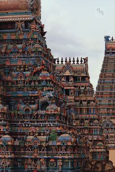 an elaborately decorated building in india