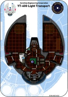 an image of a plan for a space station with the name y - 600 light transport