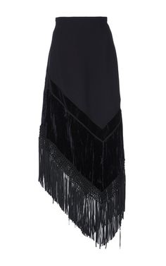 Fringe Midi Skirt, Asymmetrical Fringe, Holiday Dressing, Andrew Gn, My Library, Holiday Dresses, Moda Operandi, Fashion Collection, Midi Skirt