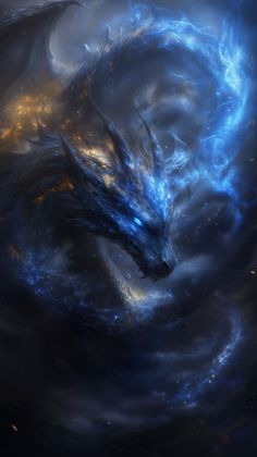 Celestial Dragon Art, Captured Dragon, Cosmic Dragon, Sapphire Dragon, Time Dragon, Celestial Dragon, Fabric Of The Universe, Fantasy Dragon Art