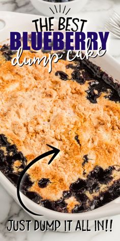 the best blueberry dump cake just dump it all in