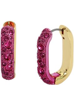 From Kurt Geiger London&#x2C; these earrings feature:Hoop earringsBrass/glass crystal/titanium Hinge closureApprox. 0.9" L x 0.2" W x 0.4" diameter Includes Kurt Geiger London signature jewelry pouchImported. Oval Hoop Earrings, Signature Jewelry, Rhinestone Jewelry, Accessories Jewelry Earrings, Kurt Geiger, Faceted Crystal, Slingback Pump, Glass Crystal, Dillard's