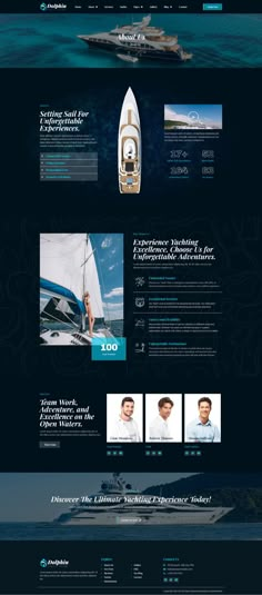 Dolphin - Yacht Club & Boat Rental Elementor Pro Template Kit Cruise Website Design, Email Marketing Template Design, Yacht Photography, Login Page Design, Yacht Luxury, Luxury Service, Yacht Interior Design, Sport Yacht