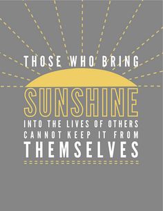 the sun shines brightly in front of a gray background with yellow and white lettering