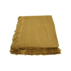 a brown blanket with fringes on it