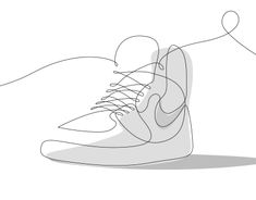 a line drawing of a person's foot and shoe laces