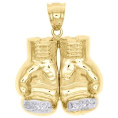 "Jewelry For Less brings to you this real 10k yellow gold Boxing Gloves pendant / charm. It is 100% real genuine gold. The charm will come with the 10K stamp on the bale. This is a very simple and beautiful design for the gold lovers. This pendant is 1.40 inches long and 1.10 inches wide. This pendant weighs approx. 3.7 grams with closed back.(3.7 gr. of 10K Yellow Gold | Length: 1.40\" | Width: 1.10\" | Thickness: 5.75mm | Men's Real Genuine Gold Diamond Cut Mini Boxing Gloves Sport Pendant Cha Gold Boxing Gloves, Gucci Bracelet, 10k Gold Chain, Cable Bracelets, Gold Anklet, 18k Gold Jewelry, Boxing Gloves, Gold Coins, Etsy Jewelry