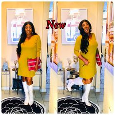 Beautiful For The Winter Months Dress, This Item Up Or Down All Purpose, Item No Button No Zipper Just In Time For Fall. Love The Colors. Mustard Green Mustard Green, Fall Love, Mustard Greens, Winter Months, Just In Time, New Arrival, The Winter, In Time, Mustard