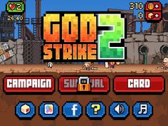 the title screen for god strike 3