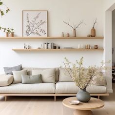 a living room filled with furniture and decor