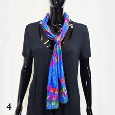 Our beautiful tie dye head wrap/scarf is versatile and fashionable. Top off a coat, top, dress or denim jacket with a pop of color, for drama. Handmade and hand dyed. Because of the handmade process no two patterns are exactly alike. They can be styled various ways, worn as a head wrap or a scarf, belt it, don't limit your creativity. Size 8"x84". I love playing around with the different ways to style it. Also it can be paired with our beautiful tie dyed clothing and hats. Casual Multicolor Silk Scarf For Fall, Casual Fall Scarves, Casual Silk Scarf For Fall, Casual Spring Festival Scarf, Bohemian Hand Dyed Scarves For Summer, Bohemian Hand Dyed Scarves For Spring, Bohemian Tie Dye Scarves, Summer Hand Dyed Tie Dye Scarves, Bohemian Hand Dyed Spring Scarves