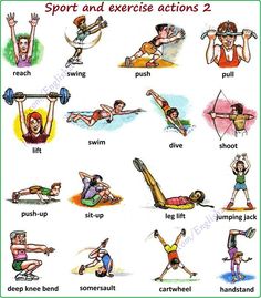 an exercise poster with different exercises