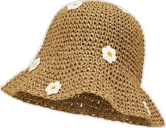 Casual Sun Hat For Beach Season, Casual Crochet Hat With Upf 50+ And Brimmed Shape, Casual Brimmed Crochet Hat With Upf 50+, Casual Bucket Hat For Vacation, Casual Crochet Hat With Upf 50+ And Adjustable Fit, Casual Adjustable Crochet Hat With Upf 50+, Casual Crochet Hat With Upf 50+ For Spring, Casual Lightweight Brimmed Crochet Hat, Casual Lightweight Crochet Hat In Paper Straw