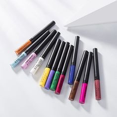 Liquid Eyeliner Set, Colored Eyeliner Set, Eyeliner Products Best, Liquid Eyeliner Palette, Good Eyeliner Products, Eyeliners To Buy, Eyeliner Best Products, Walmart Eyeliner, Eyeliner Cheap