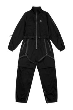 This Solar Convertible Jumpsuit is designed to keep you comfortable on any adventure. This flightsuit inspired design features a convertible function that allows you to zip off the pants for versatility. The zip closure ensures a secure fit. 97% Cotton 3% Spandex Model is 6'2" and wearing a size medium Convertible Jumpsuit, Convertible Clothing, Convertible Pants, Clothing Pieces, Black Xs, Arm Sleeve, Black Jumpsuit, Design Features, Convertible