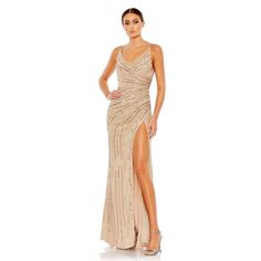 in stock Mac Duggal Prom, Classic Prom Dress, Mac Duggal Dress, Long Fitted Dresses, Evening Dress Collection, Mac Duggal Dresses, Unique Prom Dresses, Full Length Skirts, Sleeveless Gown