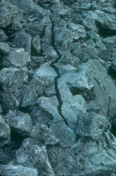 the rocks are very large and have little cracks in them, but no one is able to figure out what they are