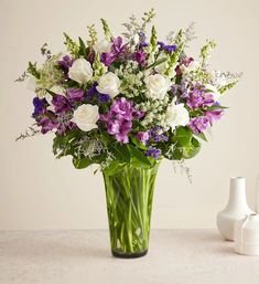 Lavender Embrace Bouquet Purple Flower Arrangements, Tall Flower Arrangements, Thanksgiving Flowers, Peruvian Lilies, Halloween Flowers, Flower Vase Arrangements, Tall Flowers, Lovely Lavender, Flowers Delivered