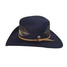 Introducing our sleek and stylish KYLIN Cowboy Hat, a perfect blend of classic design and modern elegance. Crafted from high-quality polyester suede in a timeless black hue, this hat is sure to become a staple in your wardrobe.Featuring exquisite gold feather embroidery around the crown, our Cowboy Hat adds a touch of luxury to any outfit. The addition of a matching gold leather cord completes the look, adding a touch of sophistication.With a 4" brim and a 4" crown, our Cowboy Hat boasts a struc Scarf Coverup, Rebecca Black, Feather Embroidery, Kids Scarf, Gold Feathers, Back Jewelry, Blazer With Jeans, Holiday Jewelry, Kids Pants