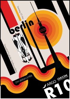 an art deco poster for the berlin international film festival