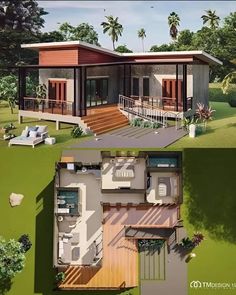 Small House Design Architecture, Modern Small House Design, Small House Design Exterior, Casas The Sims 4, Simple House Design, House Plan Gallery, Sims House Plans, Architecture Model House