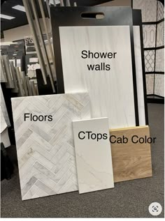 the flooring store has several different types of tile