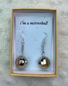 Mirrorball Earrings, Taylor Swift Mirrorball, Disco Ball Earrings, Estilo Hippy, Ball Earrings, Taylor Swift Concert, Disco Balls, Dope Jewelry