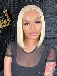 Hair Name: Lace Front Bob Wig Hair Style: Bob Straight Hair Length: 10-16 inches Wig Weight: 120-160g/Wig (Depending on Lengths and Density) Color: 613 Blonde Color Density: 180% Lace Size: 13x4 Lace Frontal Cap Size: Medium, about 22.5 inches Last for One More Year lace Top Swiss Lace Hairline Pre plucked Quality: 100% Virgin Human Hair Wigs Shipment: DHL, FedEx, or UPS 3-7 Business Days Lace Front Bob Wigs, Blonde Straight Hair, Lace Front Bob, Blonde Bob Wig, Blonde Bob Hairstyles, Straight Blonde Hair, 613 Blonde, Wigs Human Hair, Straight Lace Front Wigs