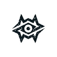 an all seeing symbol is drawn in black ink on a white background with the eye