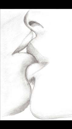 a pencil drawing of a woman's face with her mouth open and eyes closed