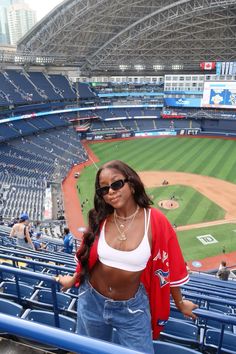 Baseball game aesthetic, baseball jersey outfit inspo, digital camera , baseball game photo idea, summer aesthetic, summer outfit, jorts inspo Baseball Jersey And Skirt Outfit, Fits With Baseball Jersey, Going To A Game Outfit, Nationals Baseball Outfit, Baseball Outfit Black Women, Baseball Game Outfit Inspo Summer, Cute Sports Game Outfits, Styling Baseball Jerseys Outfit, Game Fits Women